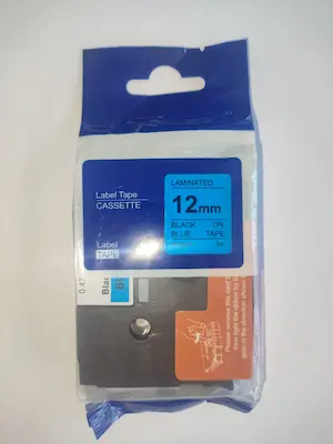 COMPATIBLE BROTHER TZ-531 TAPE - 12MM - BLACK ON BLUE - 8 METRES